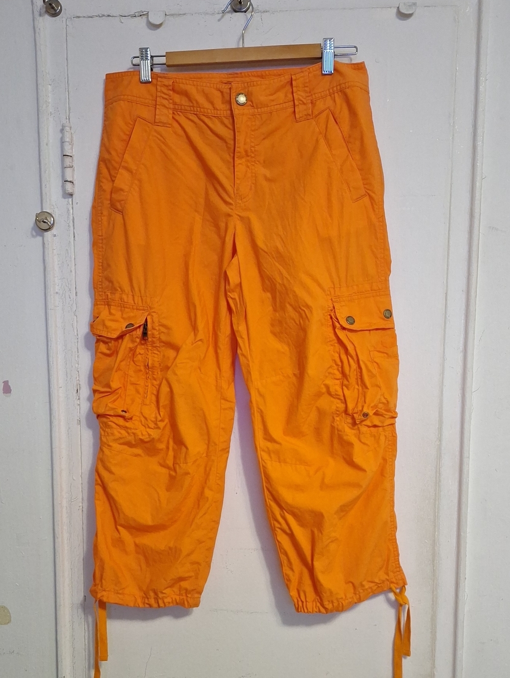 Ralph Lauren Orange Cotton Cargo Capri Pants Size 10